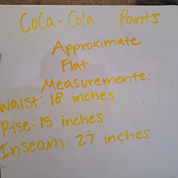 Coca-Cola Brown Red Wide Leg Bootie Spell Out Y2K Sporty Track Pants Size XL - Picture 7 of 7